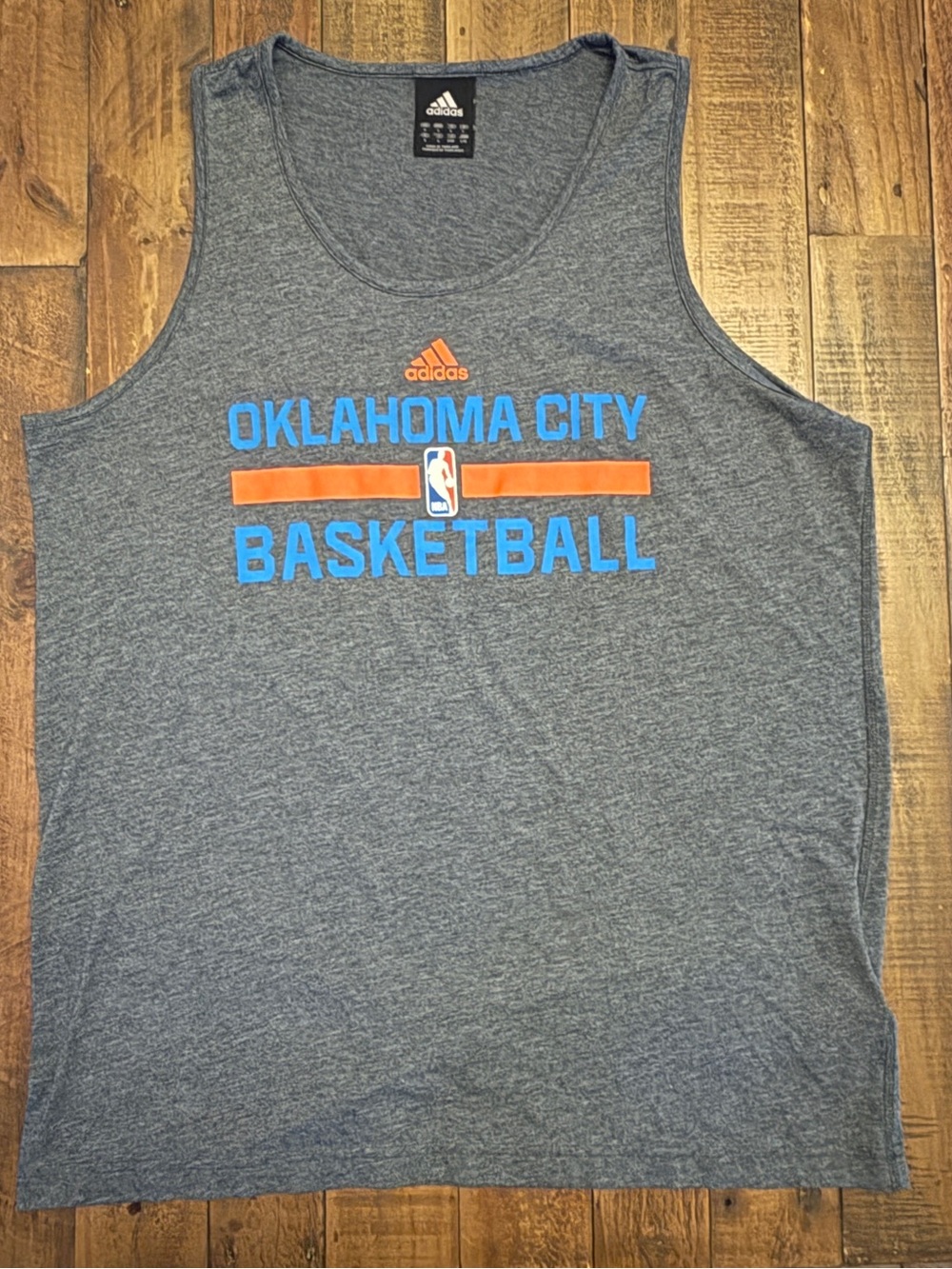 Adidas Oklahoma City Thunder Basketball Tank Top Men’s Large Gray NBA Athletic
